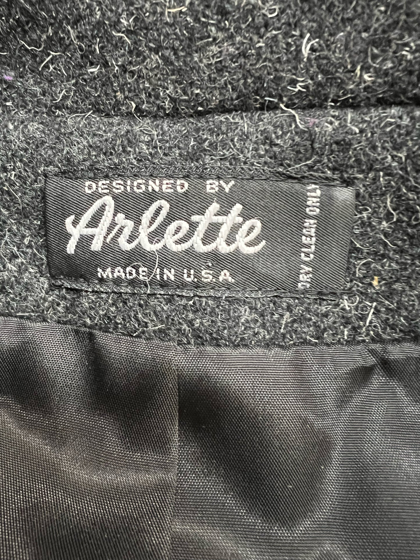Arlette Vintage Gray Wool Trench Coat