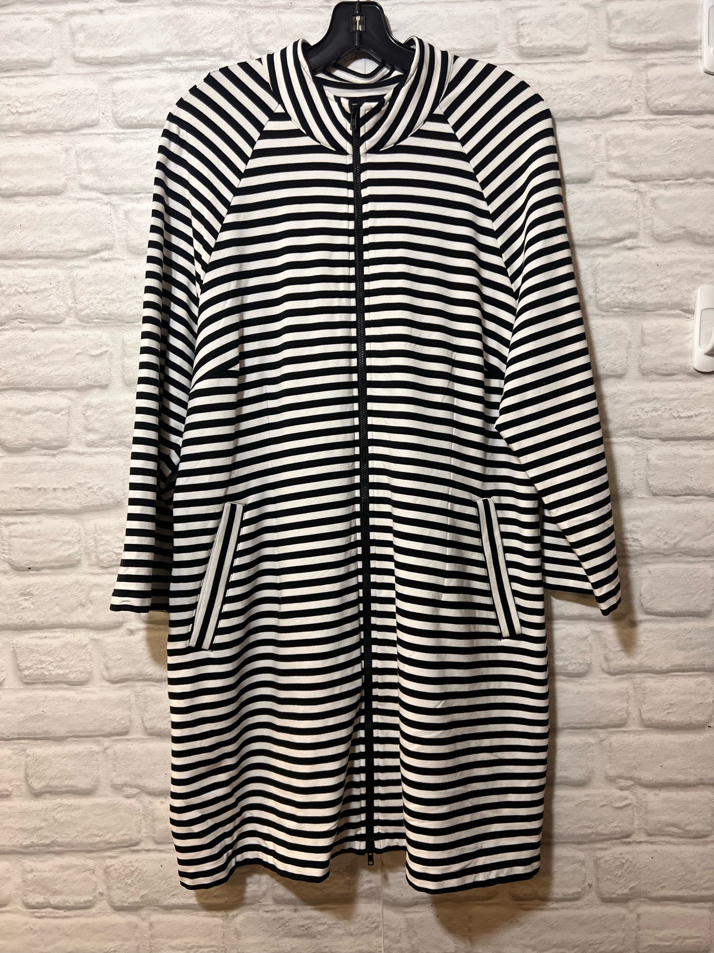Size XL CAbi Striped Longline Cardigan
