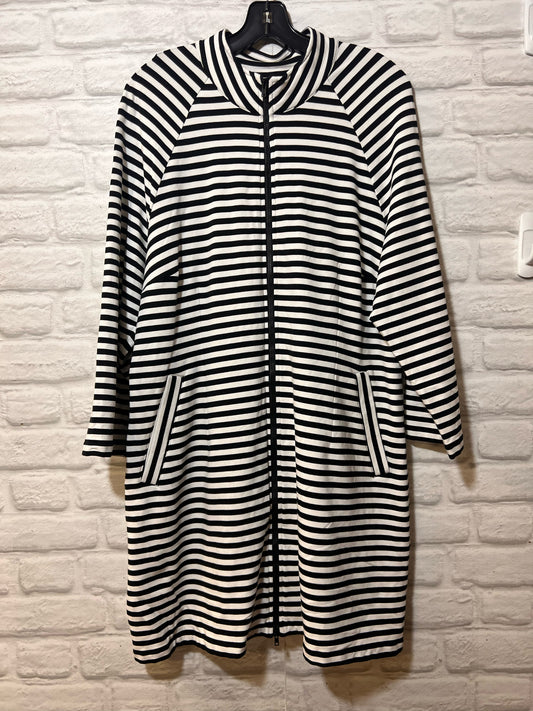 Size XL CAbi Striped Longline Cardigan