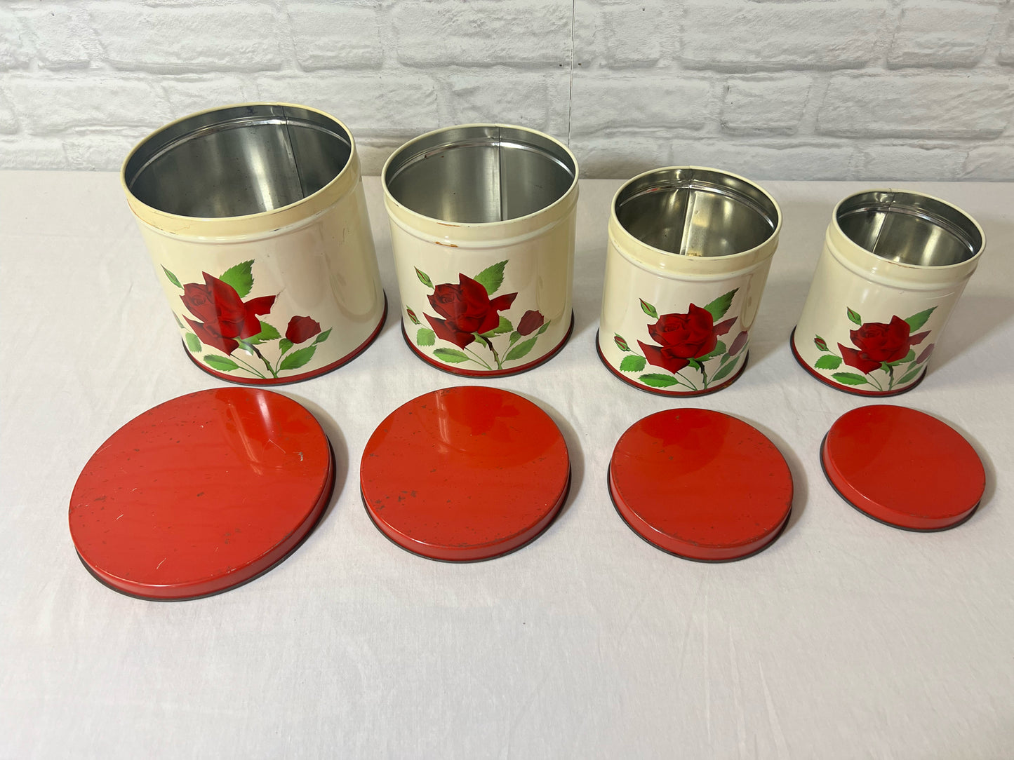 General Steel Canister Set - roses!