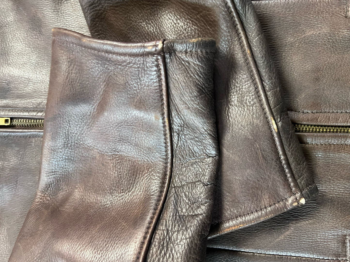 Uber Owatonna Minnesota Dark Brown Vintage Leather Jacket