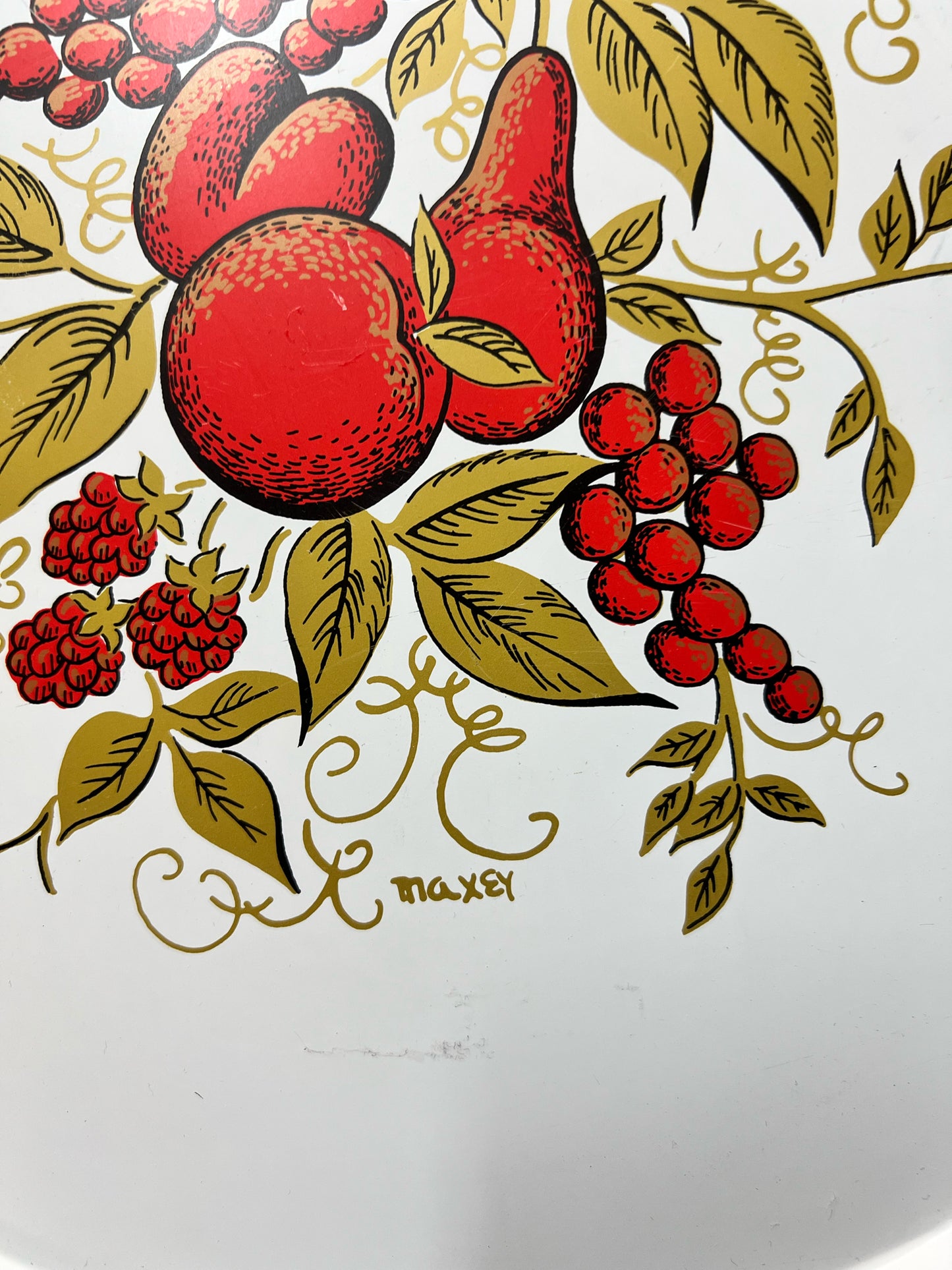 Maxey vintage metal serving tray