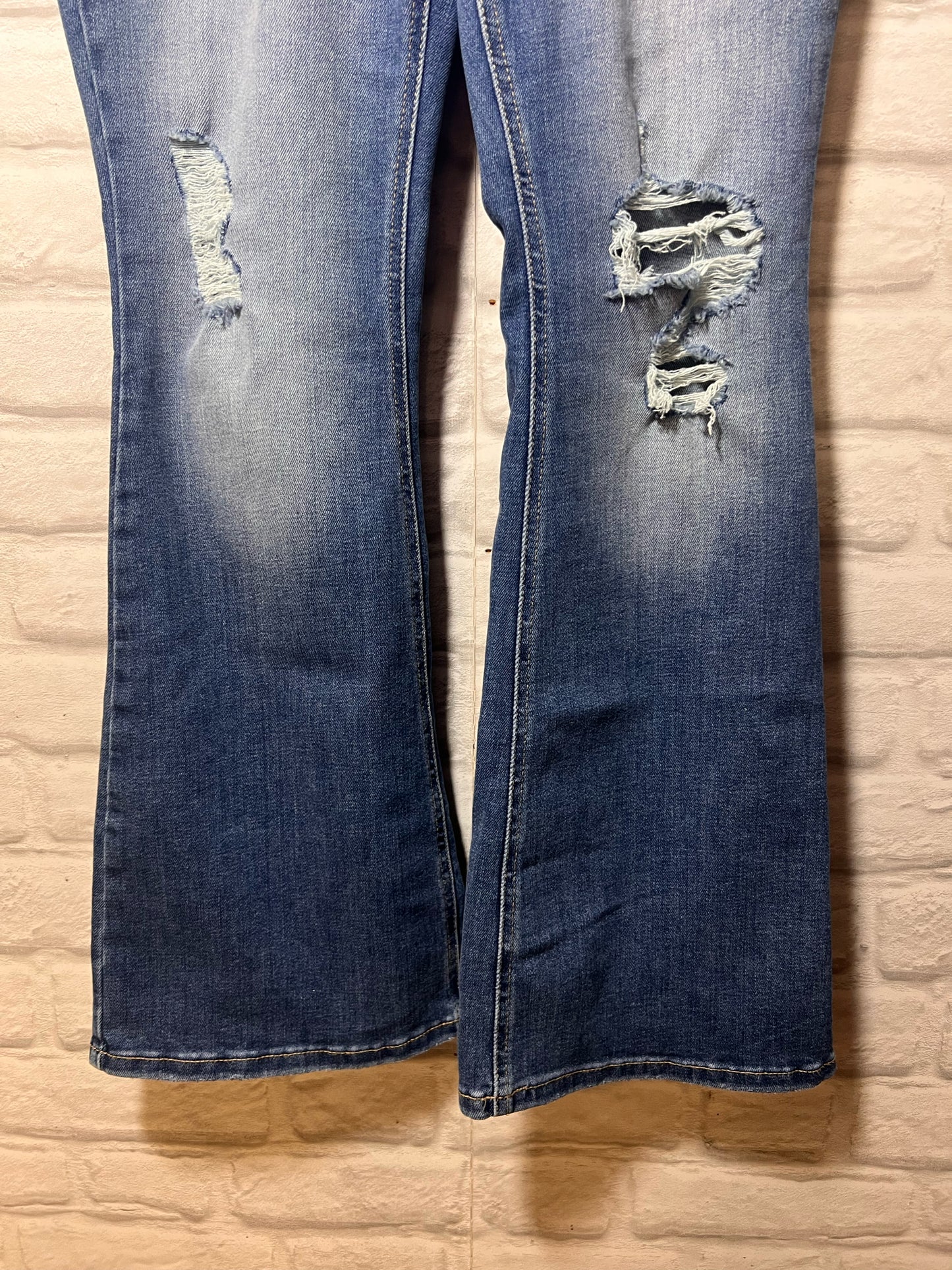Edgely Size 6 High-Rise Flare Distressed Jeans