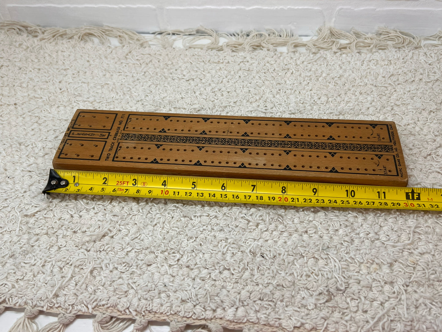 Vintage wood cribbage board