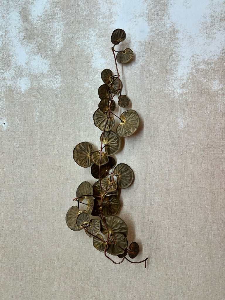 Homco vintage metal geranium vine wall art