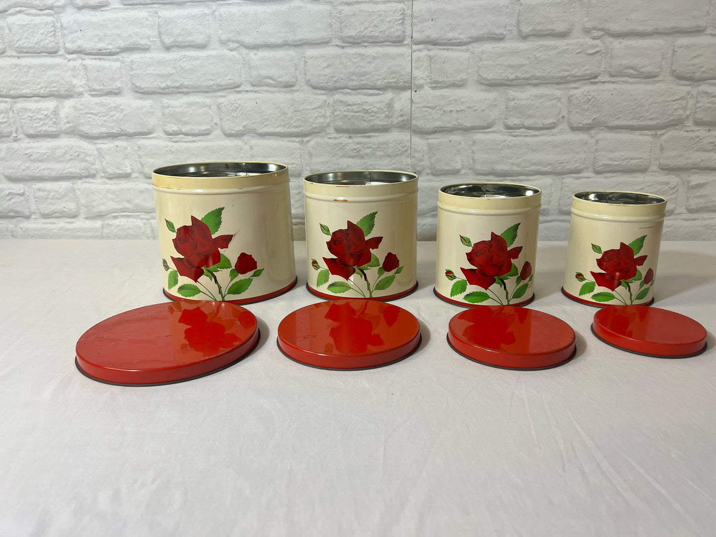 General Steel Canister Set - roses!