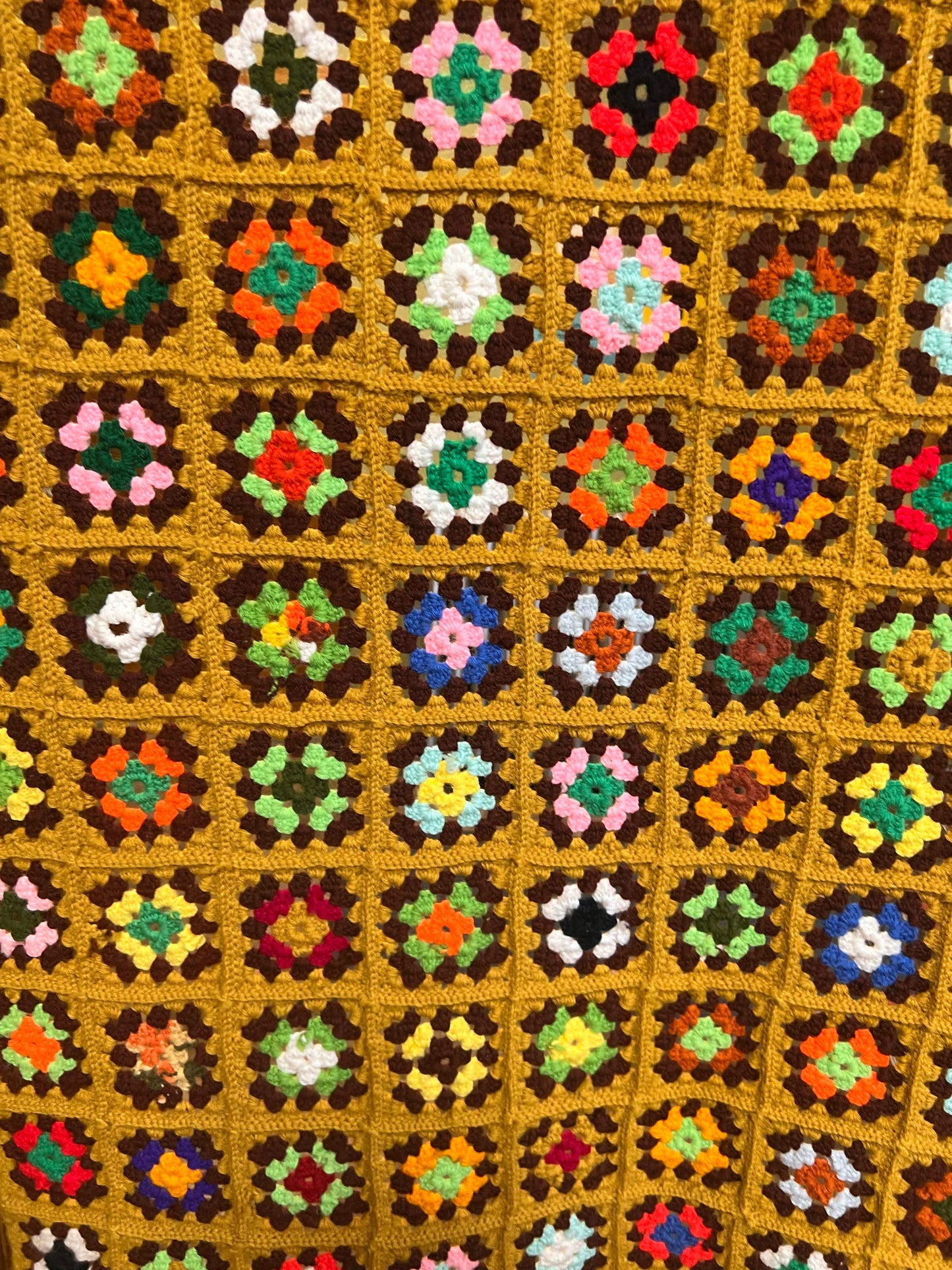 Vintage Granny Square Lap Blanket