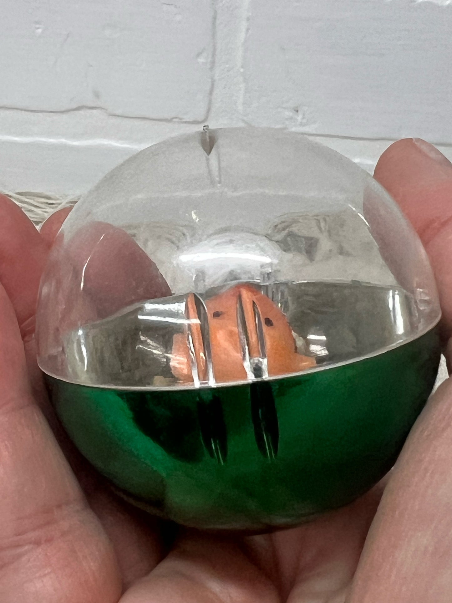 Vintage JewelBrite Elf Diorama Ornament