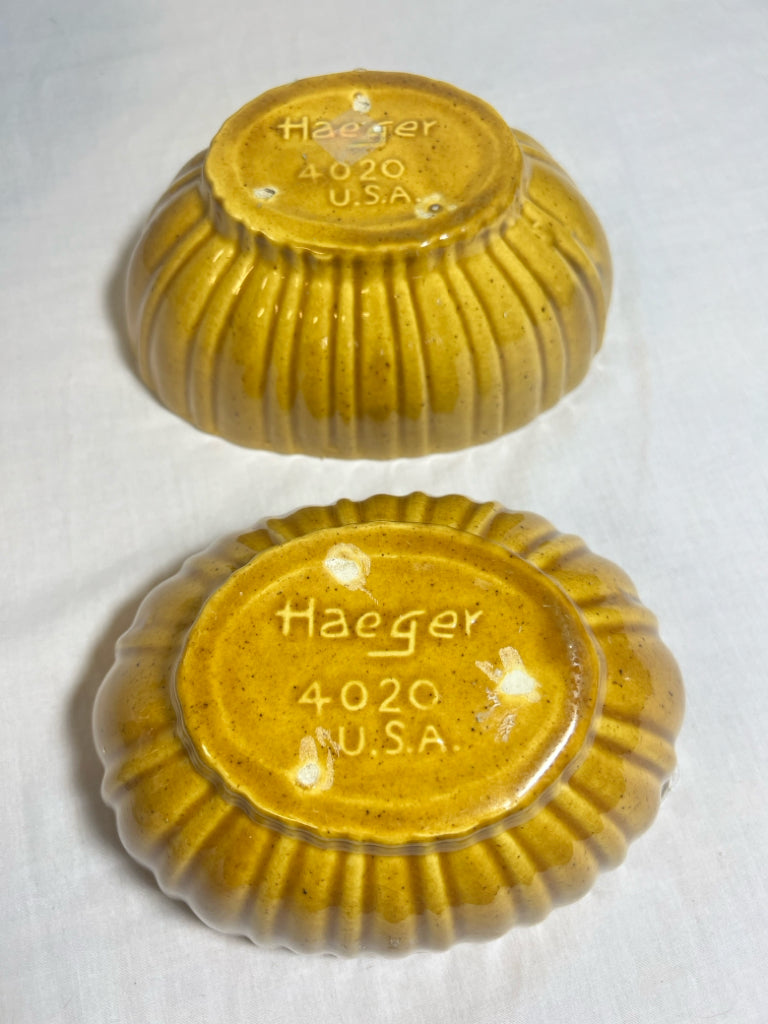 Haeger pottery mustard yellow planter