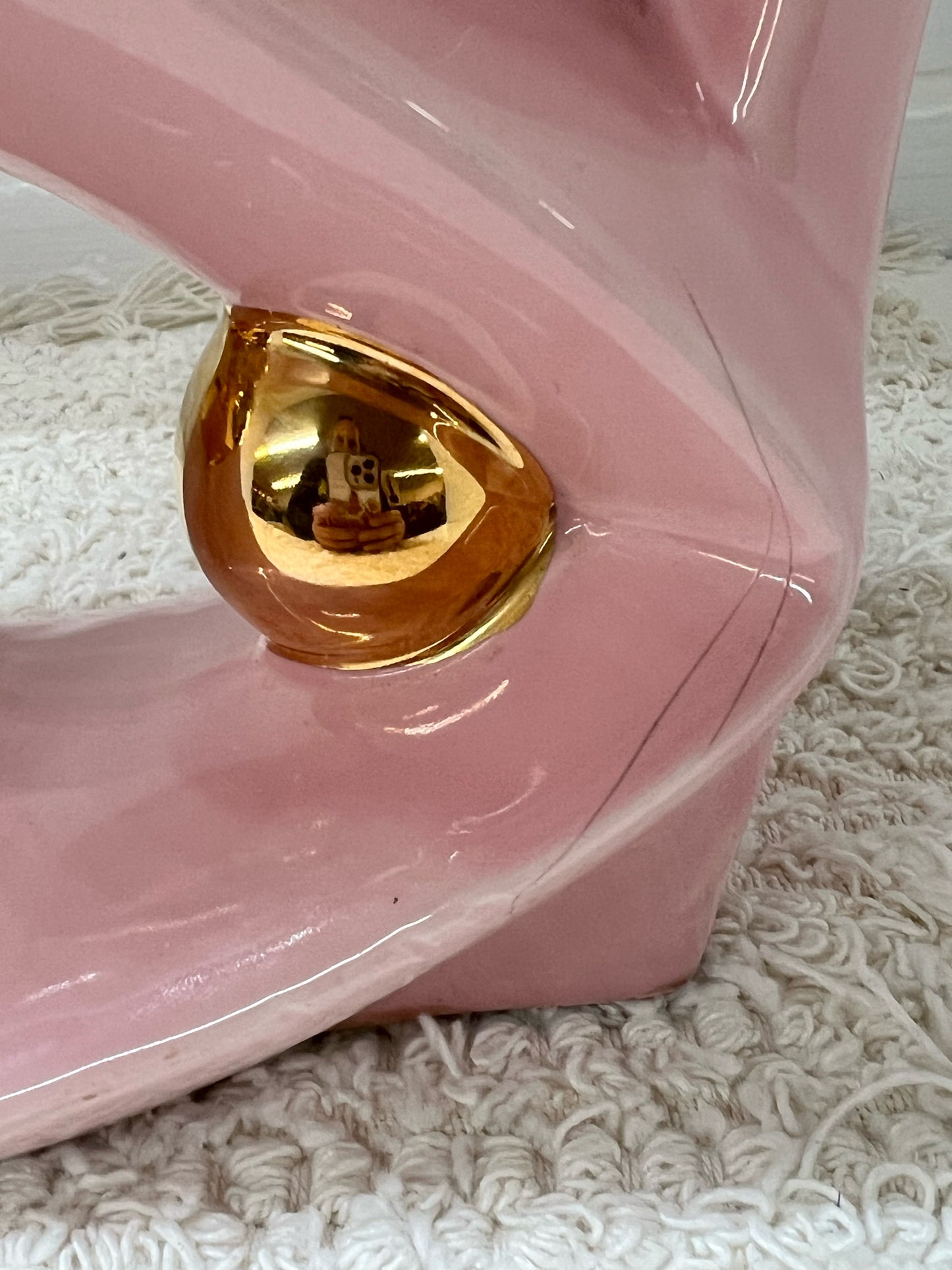 Pink & Gold MCM Boudoir Lamp Set