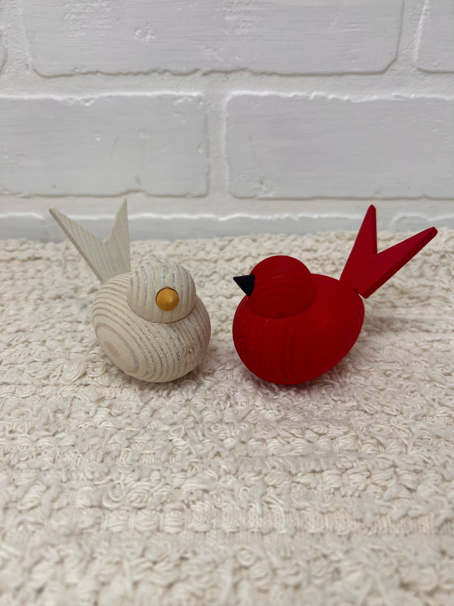 Swedish Wooden Bird - Red or Natural
