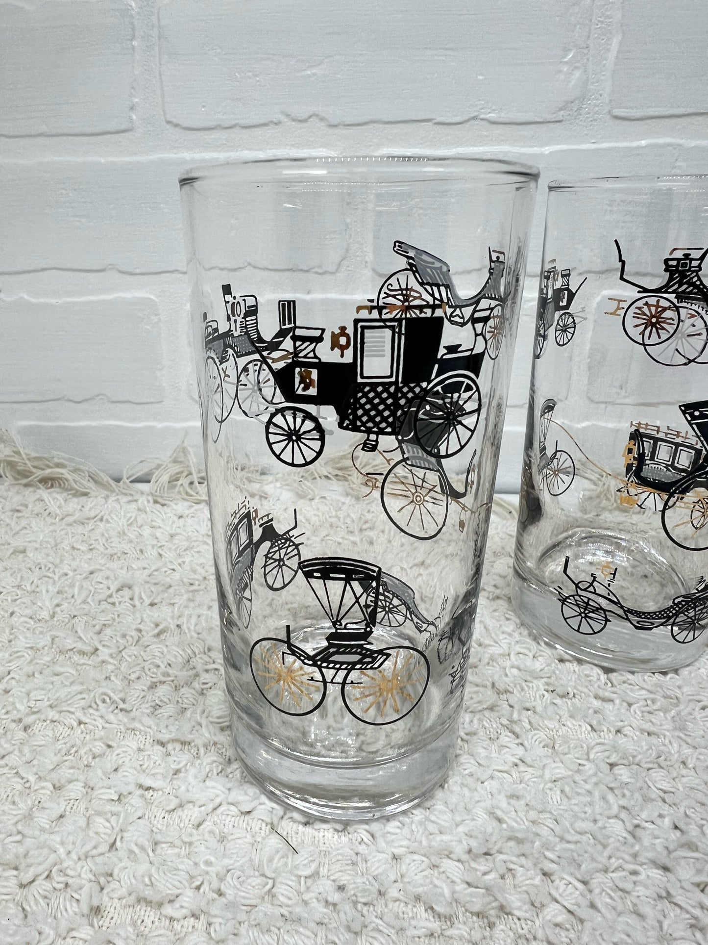 Libbey glass set - Curio Carriage - three glasses