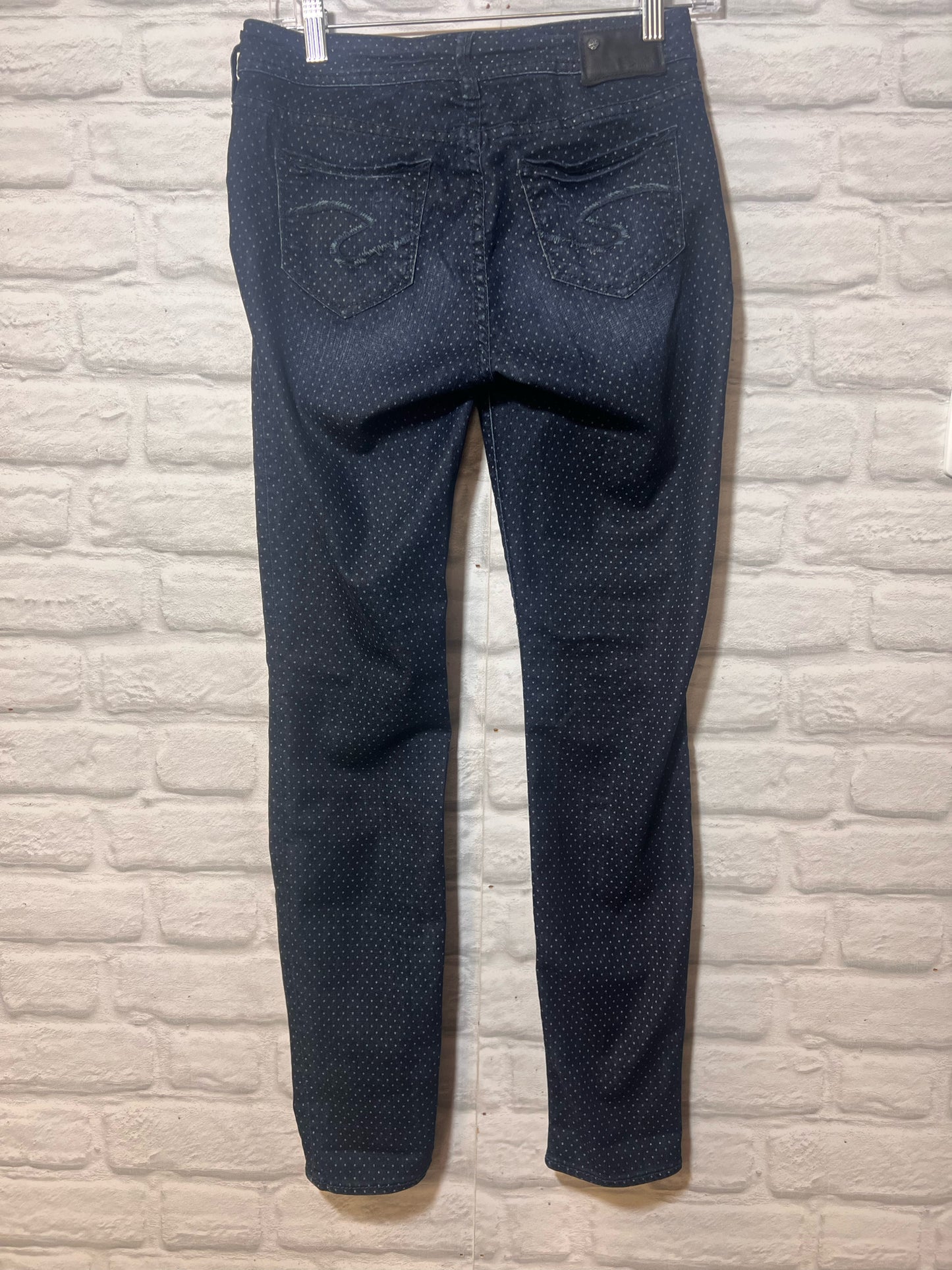 Silver Jeans Co. Size 26 Waist Used Jeans - Suki Super Skinny Jeans Polka Dot
