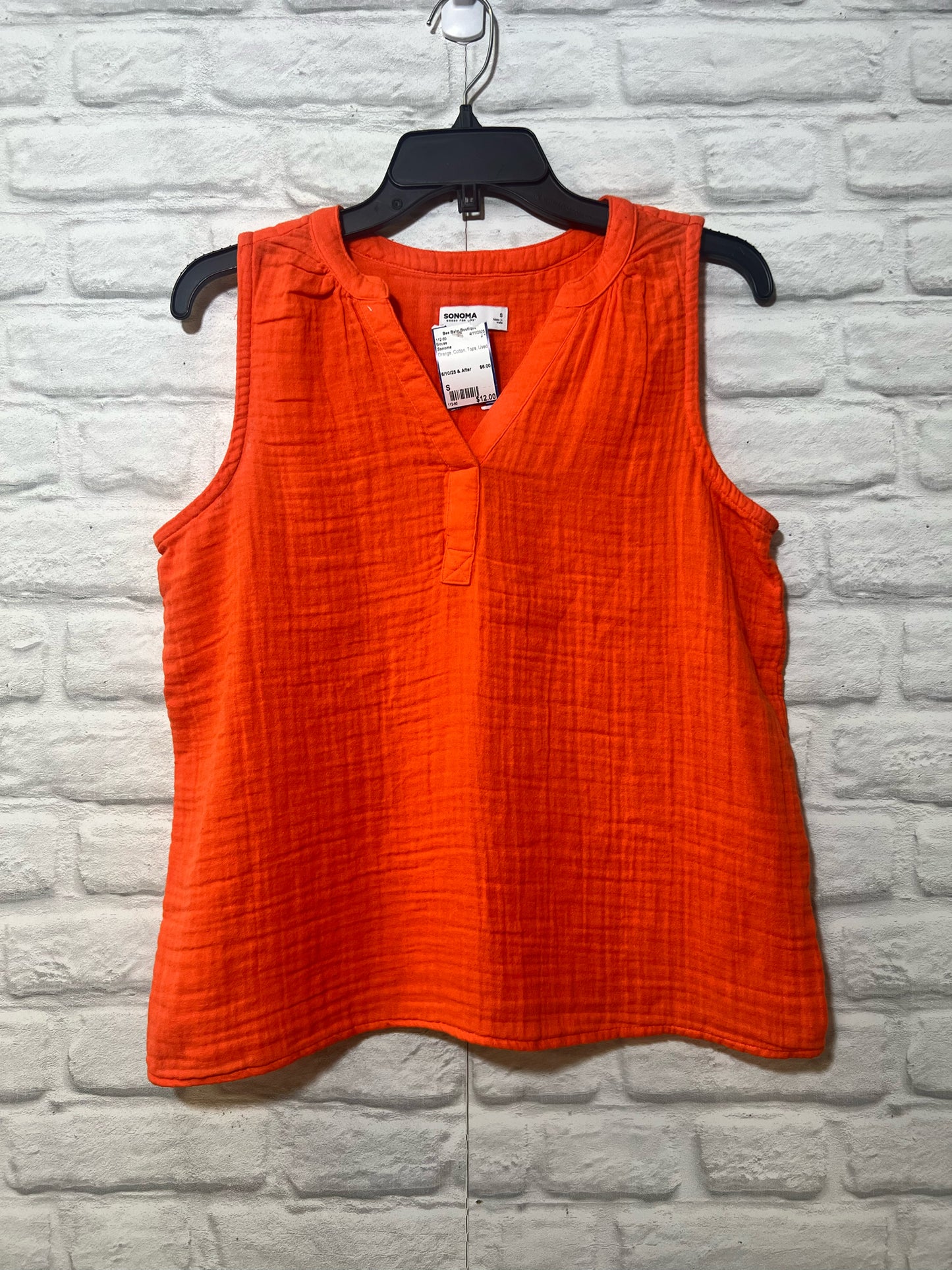 Size S Sonoma bright orange cotton top
