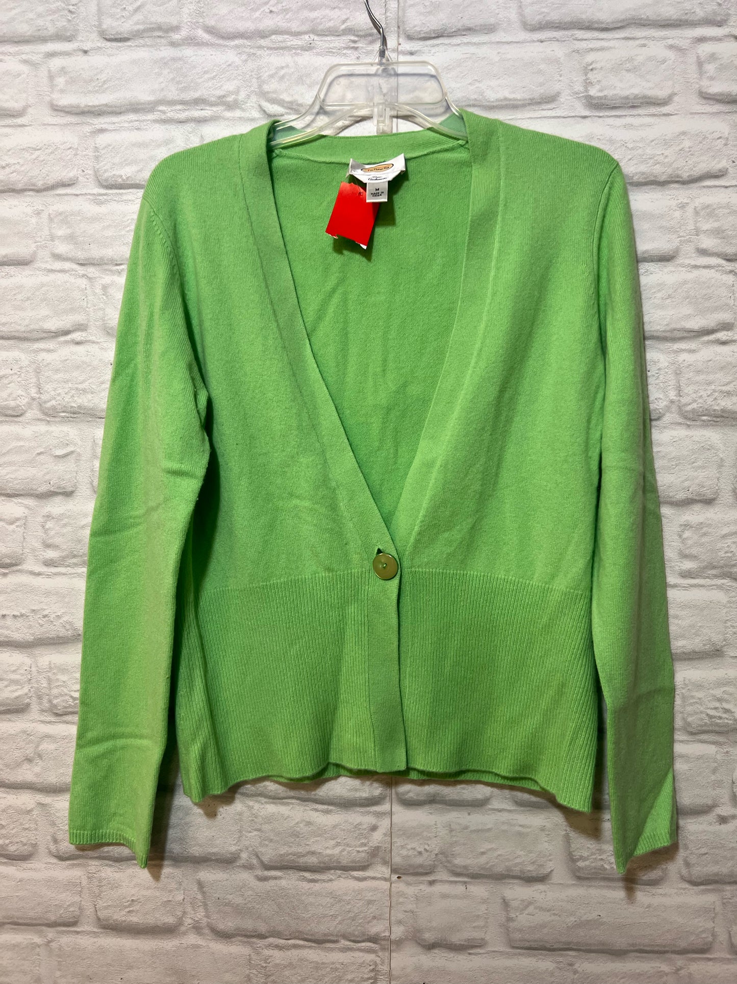 Size M Talbots Light Green Cashmere Cardigan
