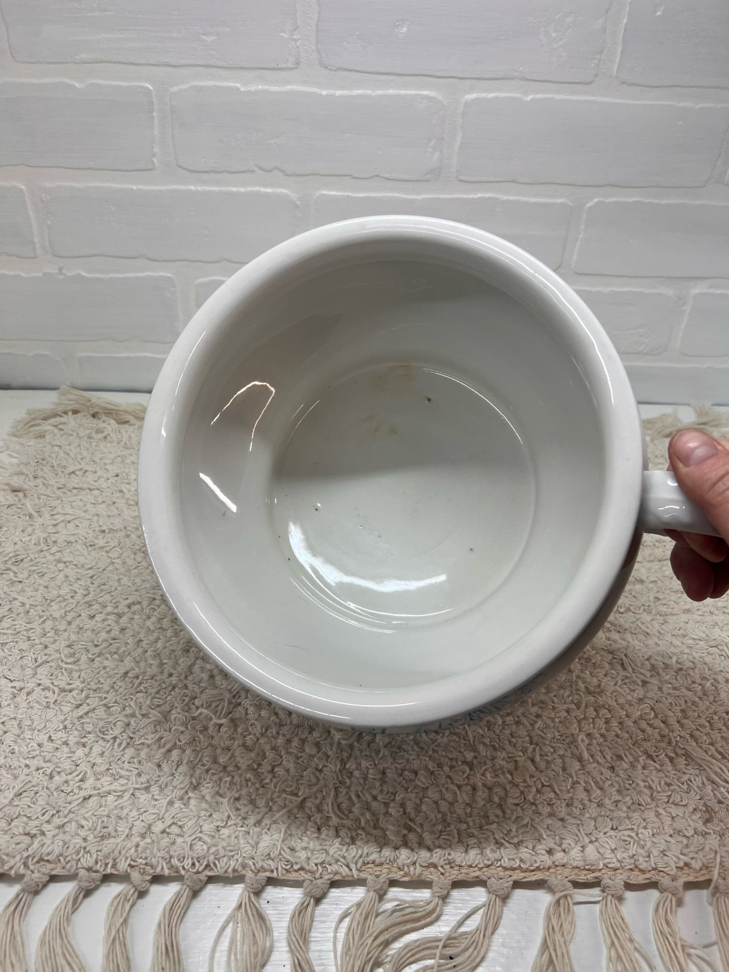 Antique chamber pot w/ blue floral design