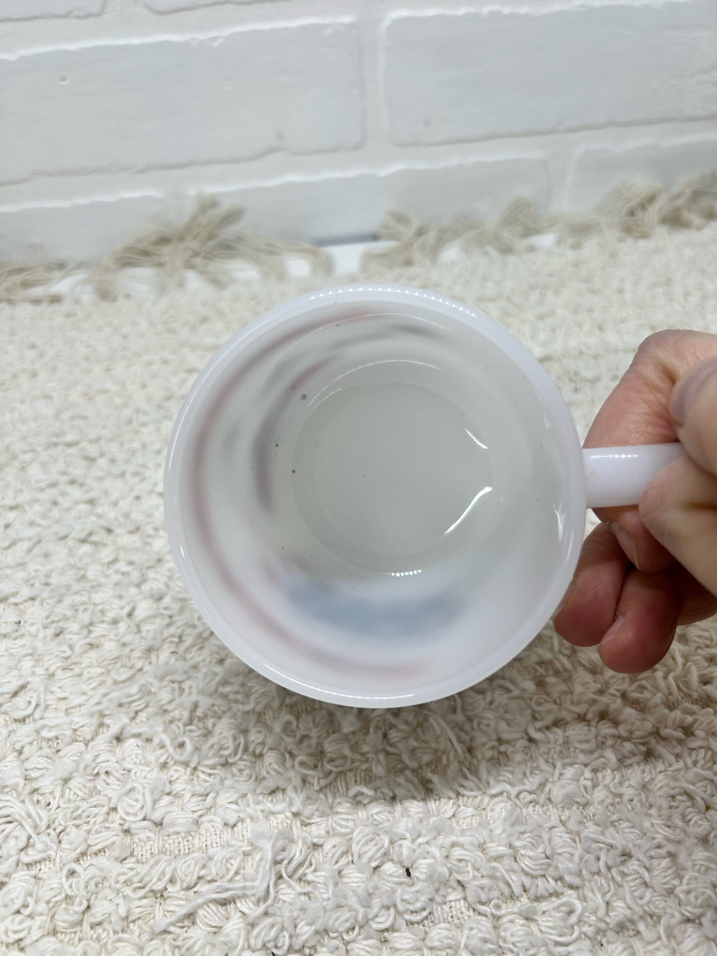 Vintage Federal milkglass 'Vigortone' advertising mug
