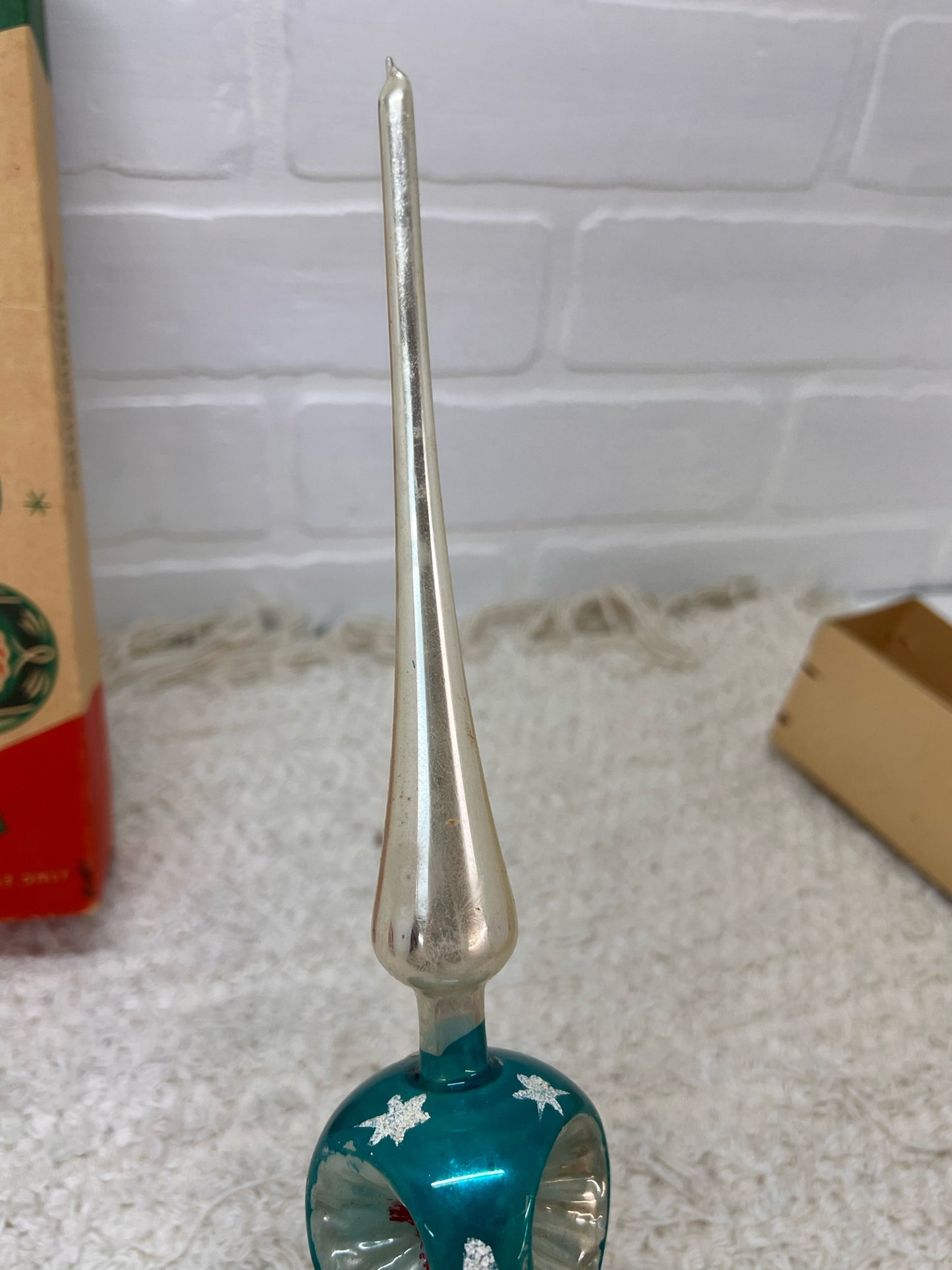 Vintage 1950's Shiny Brite Christmas Tree Topper - hand blown