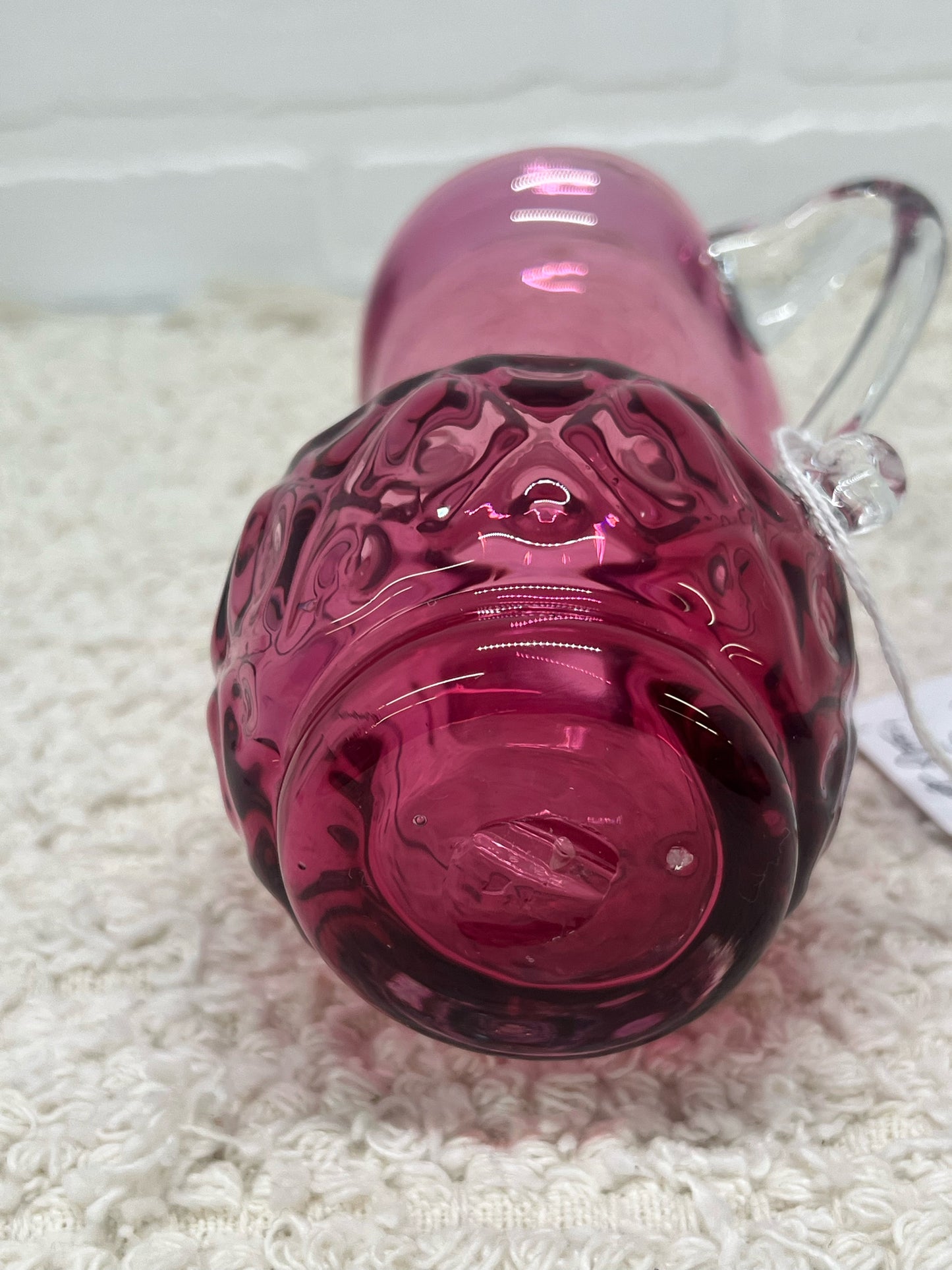 Small Rossi Glass blown glass pitcher