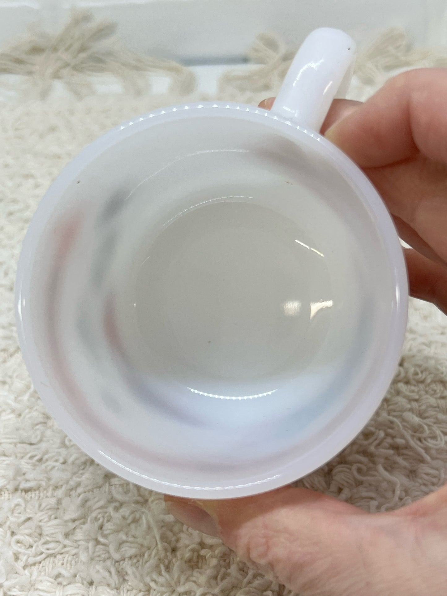 Vintage Federal milkglass 'Vigortone' advertising mug