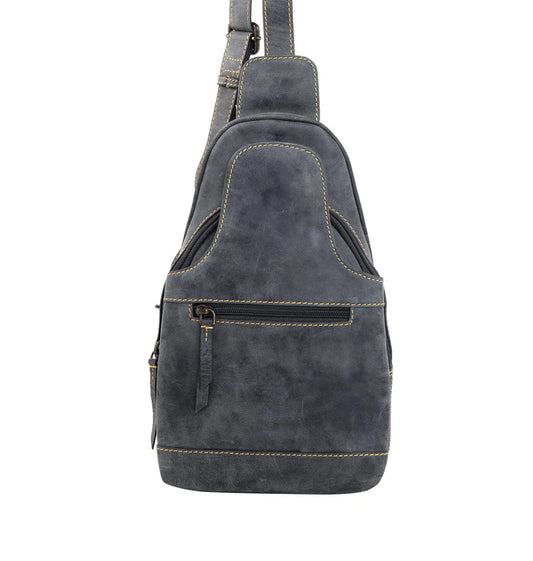 Myra Bag Western Fork Sling Bag in Coal
