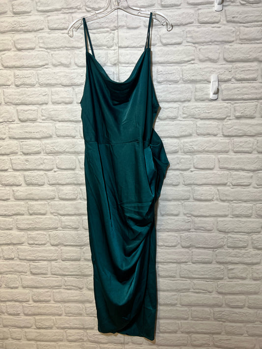 Size XXL Floerns NWT silky teal slip dress