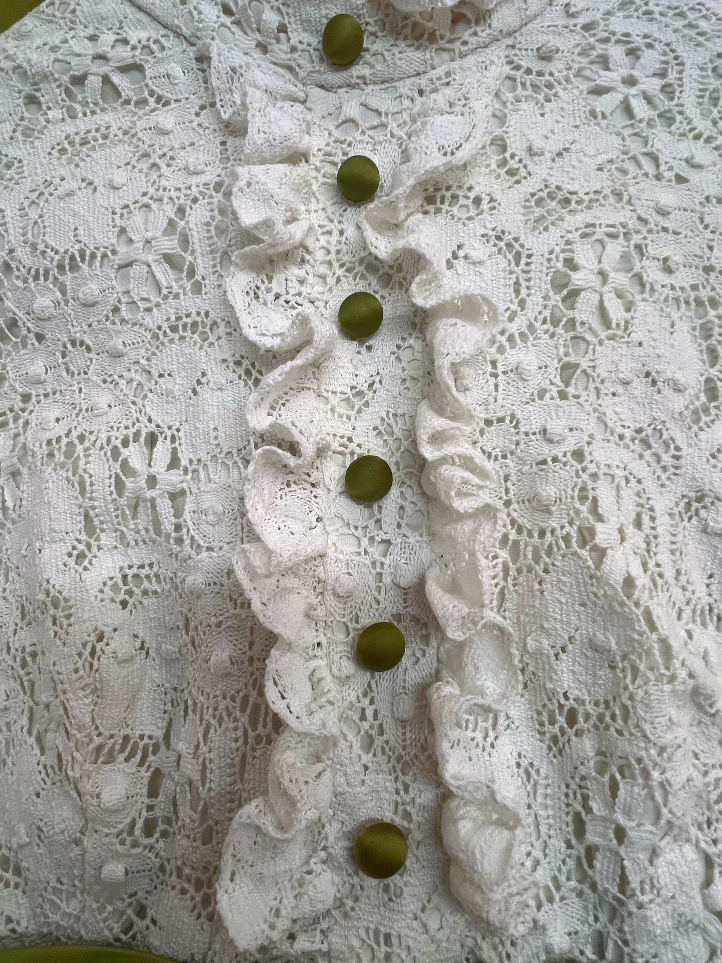 Green & White Vintage Prom/Bridesmaid Dress
