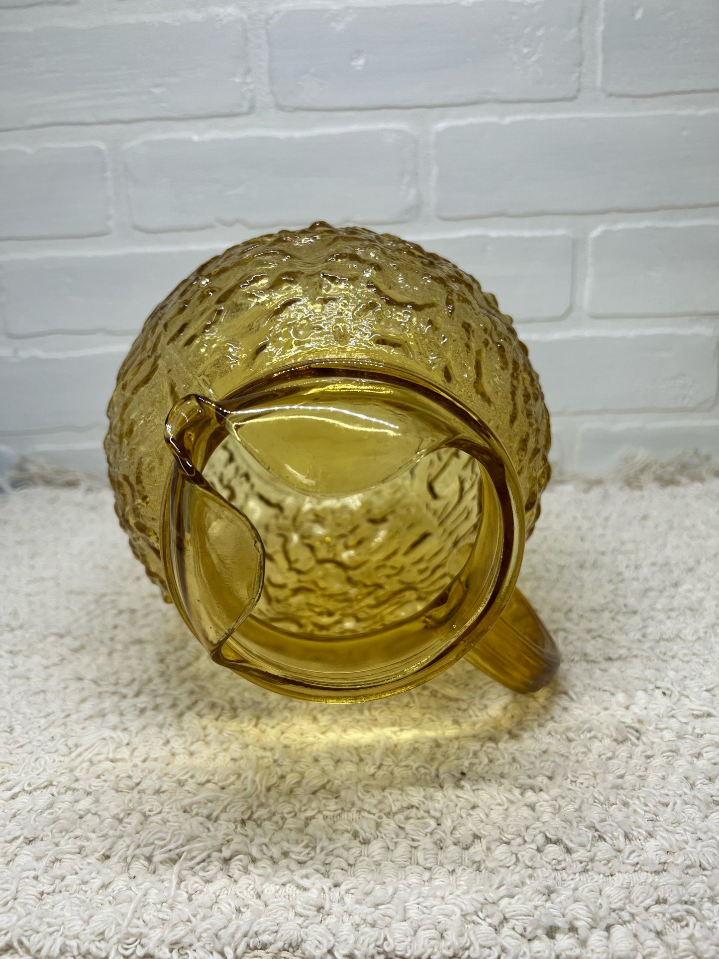 Anchor Hocking amber glass 'Lido' pitcher
