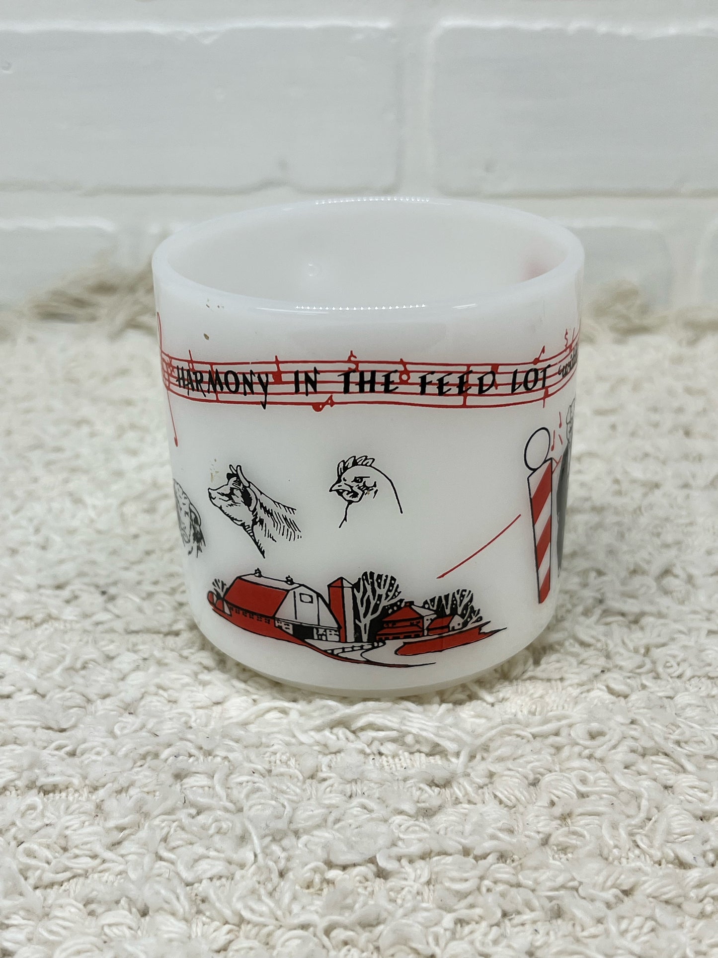 Vintage Federal milkglass 'Vigortone' advertising mug