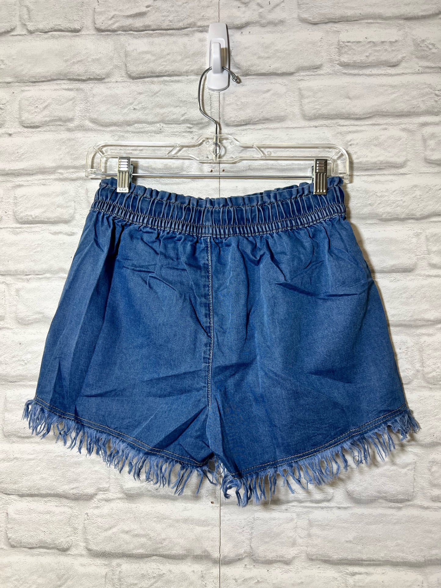 Drawstring high waist raw hem boutique shorts
