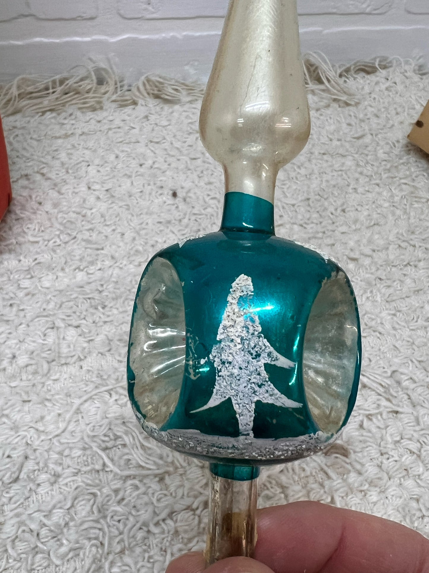 Vintage 1950's Shiny Brite Christmas Tree Topper - hand blown