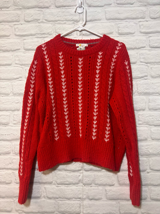 Size L Boden Red & White Sweater