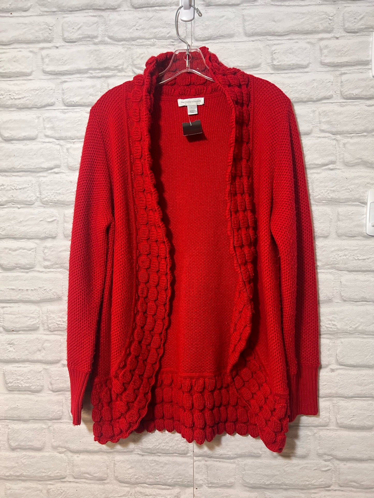 Size L Christopher & Banks Festive Red Cardigan