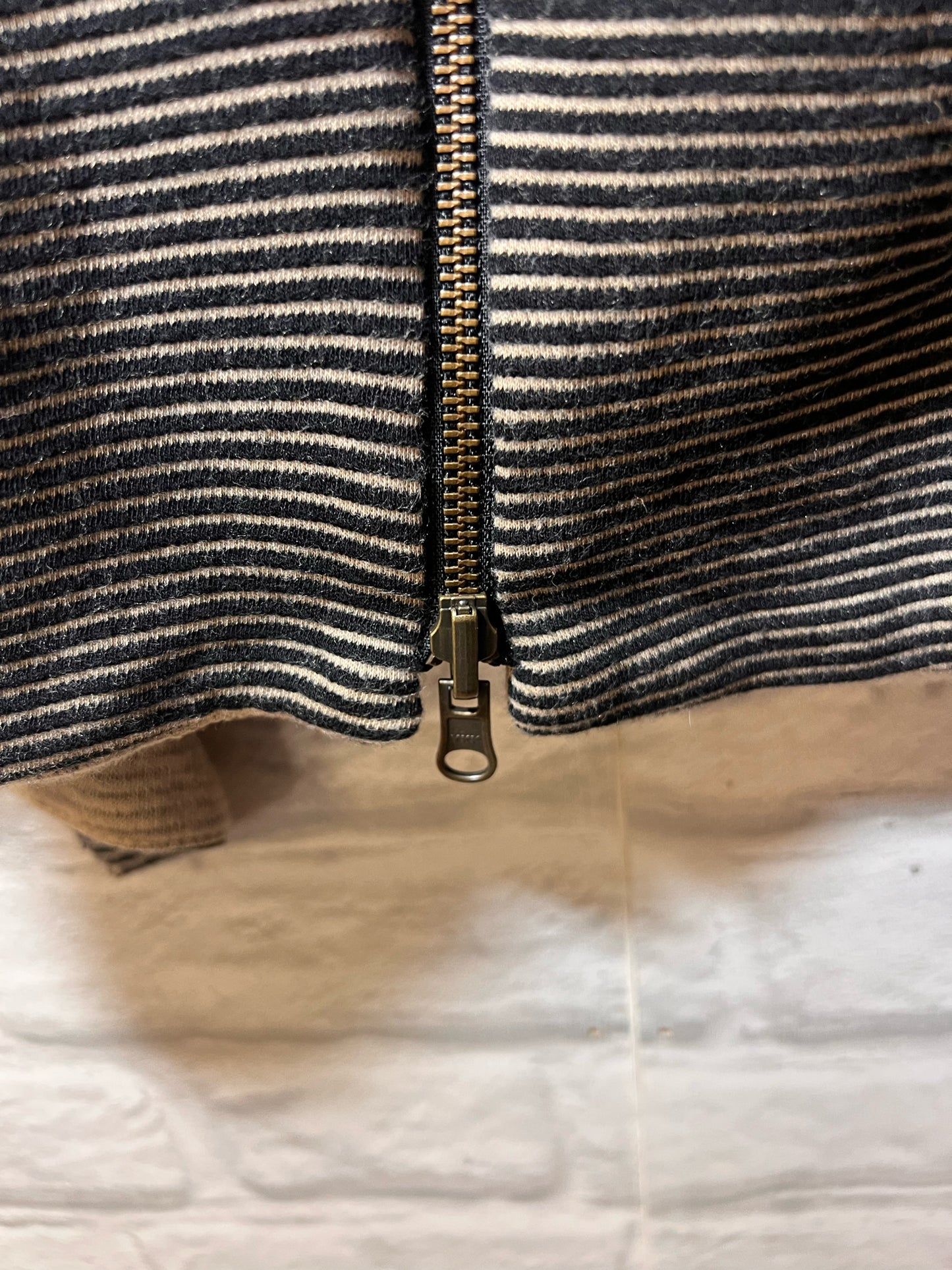 Size M Parsley & Sage striped longline vest