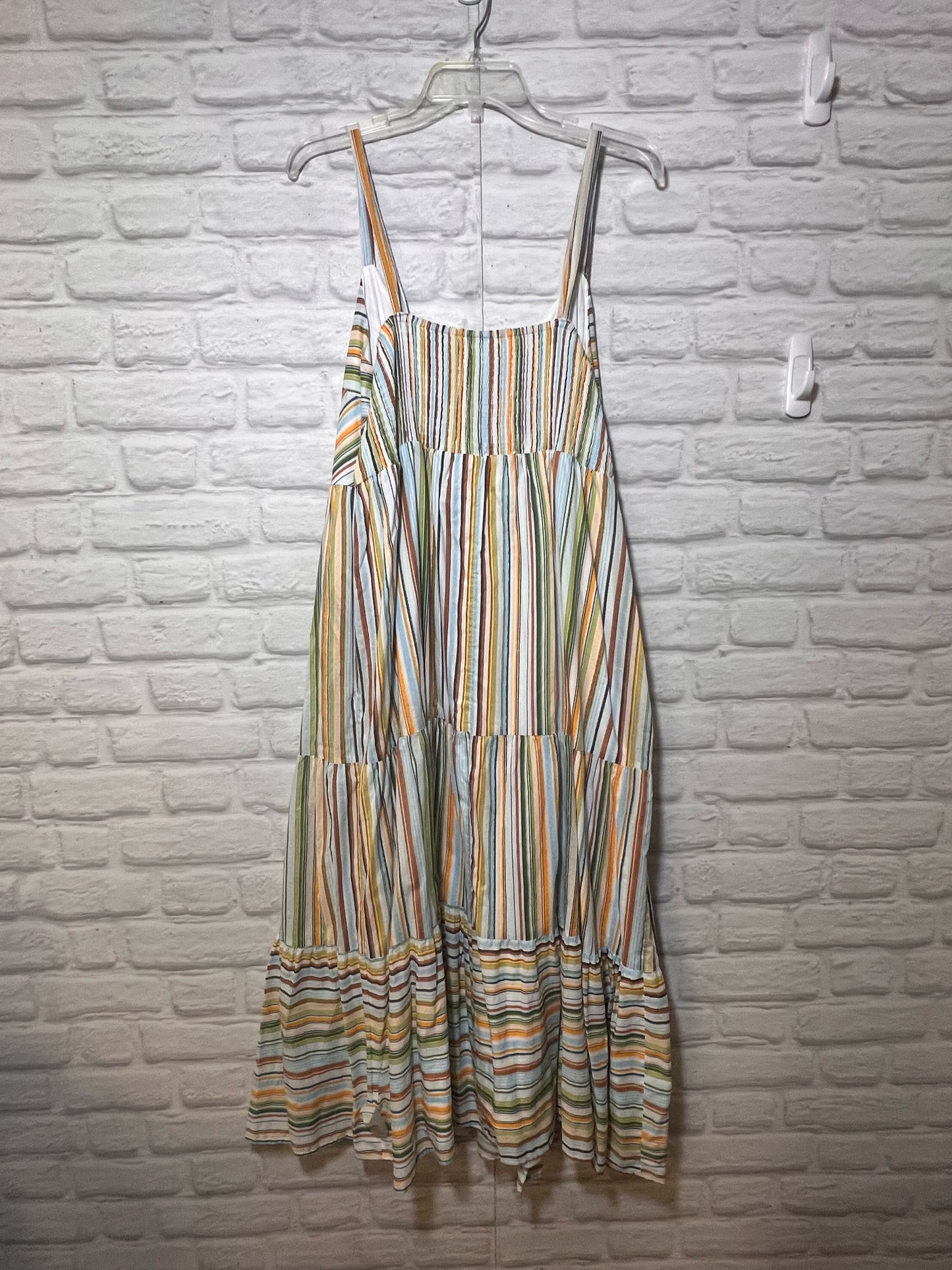 Size 1X Lauren Conrad Striped Yellow Maxi Dress