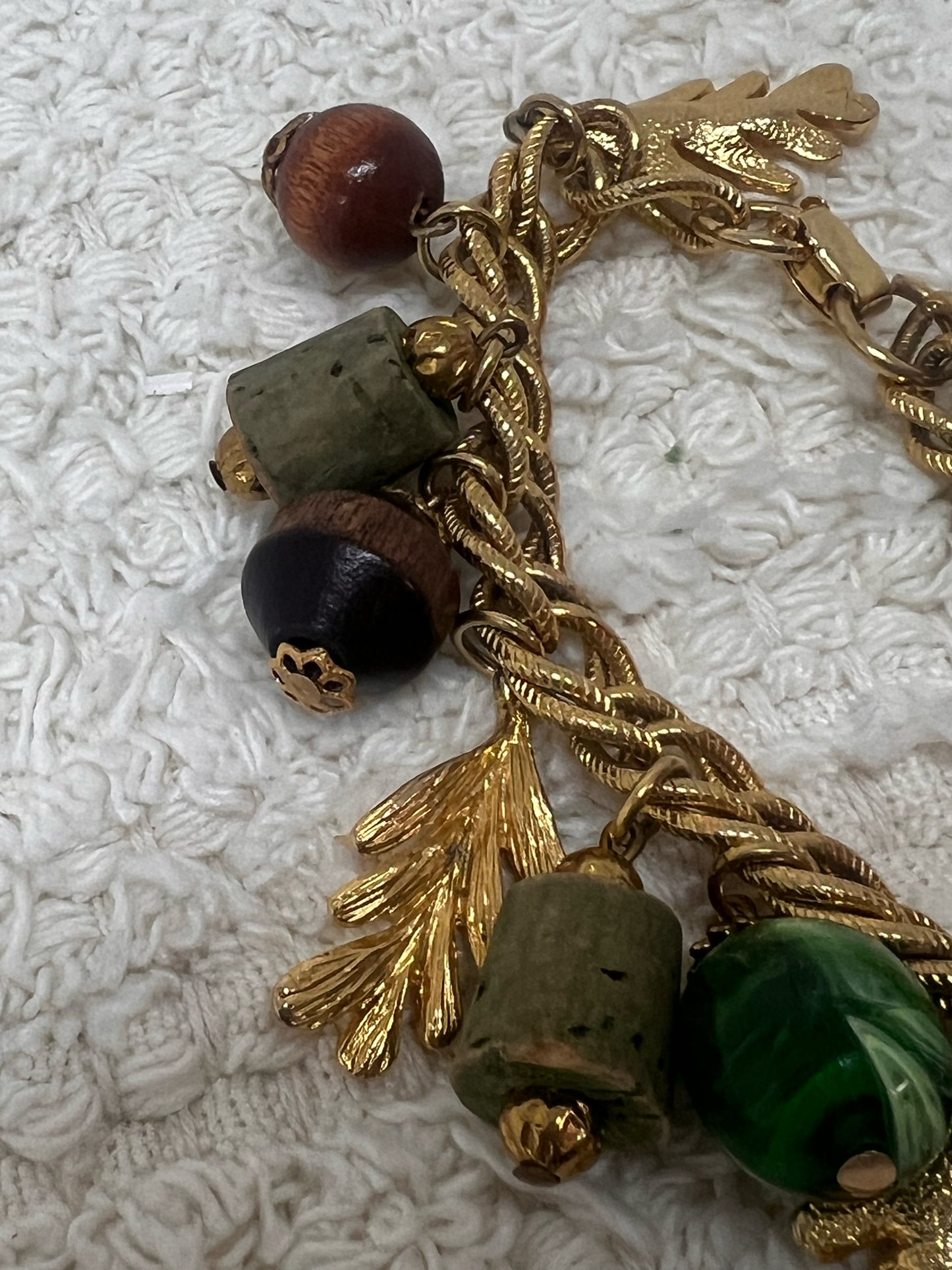 Vintage Fall Themed Charm Bracelet