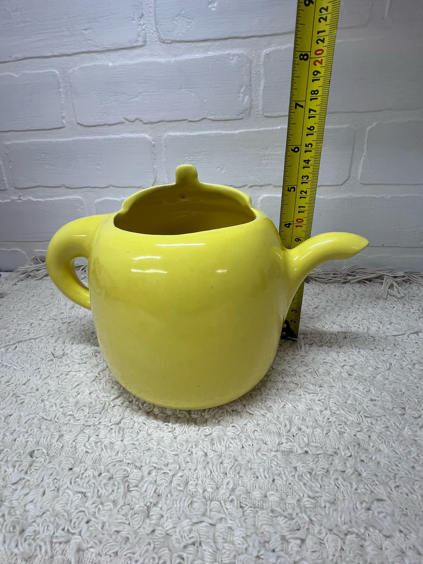 Haeger Yellow Window Sill Flower Pot Shaped Like Teapot