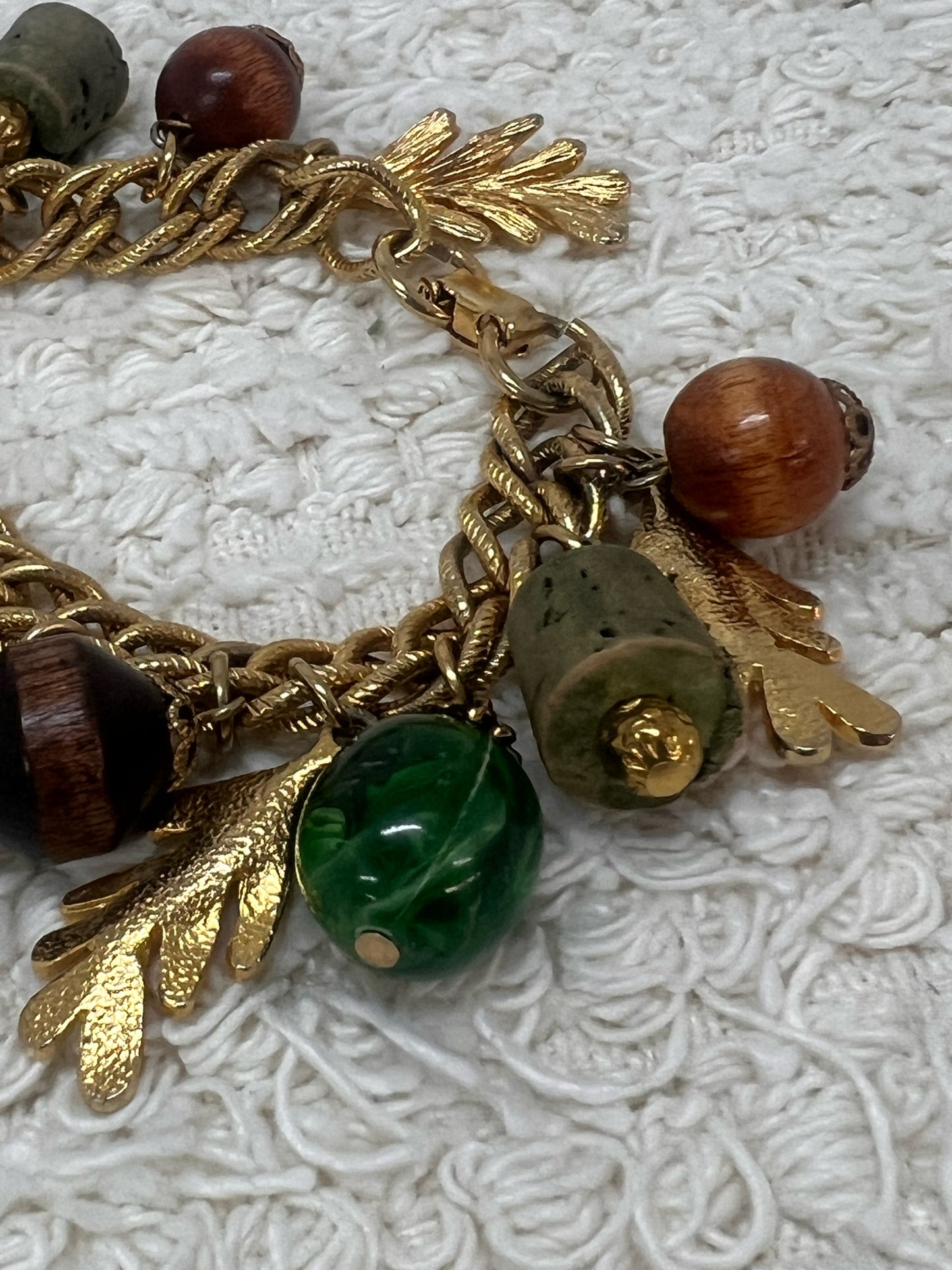 Vintage Fall Themed Charm Bracelet