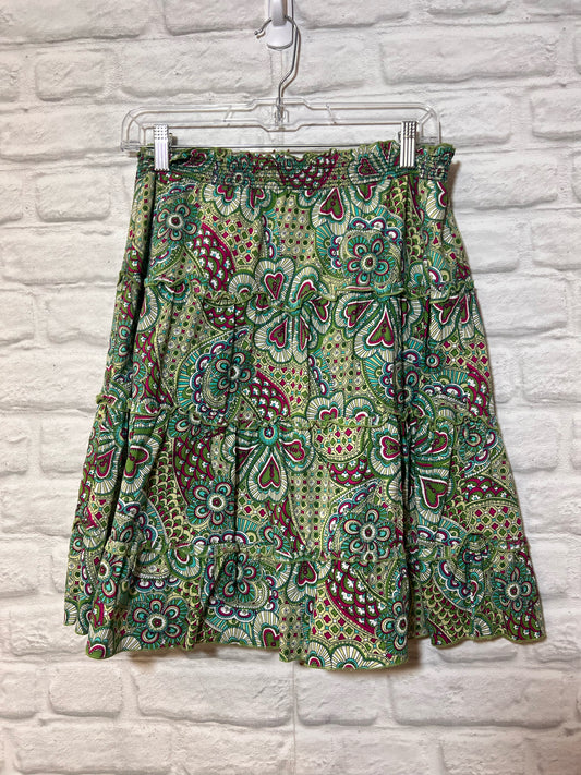 Size L A Byer green floral skirt