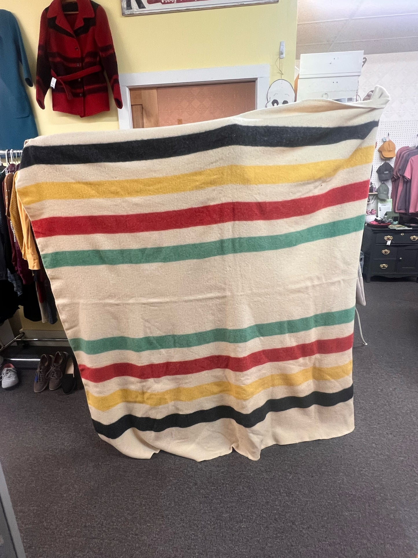 Vintage Wool Striped Blanket