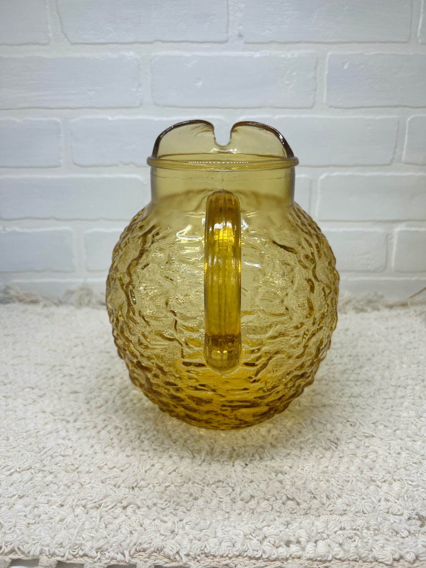 Anchor Hocking amber glass 'Lido' pitcher