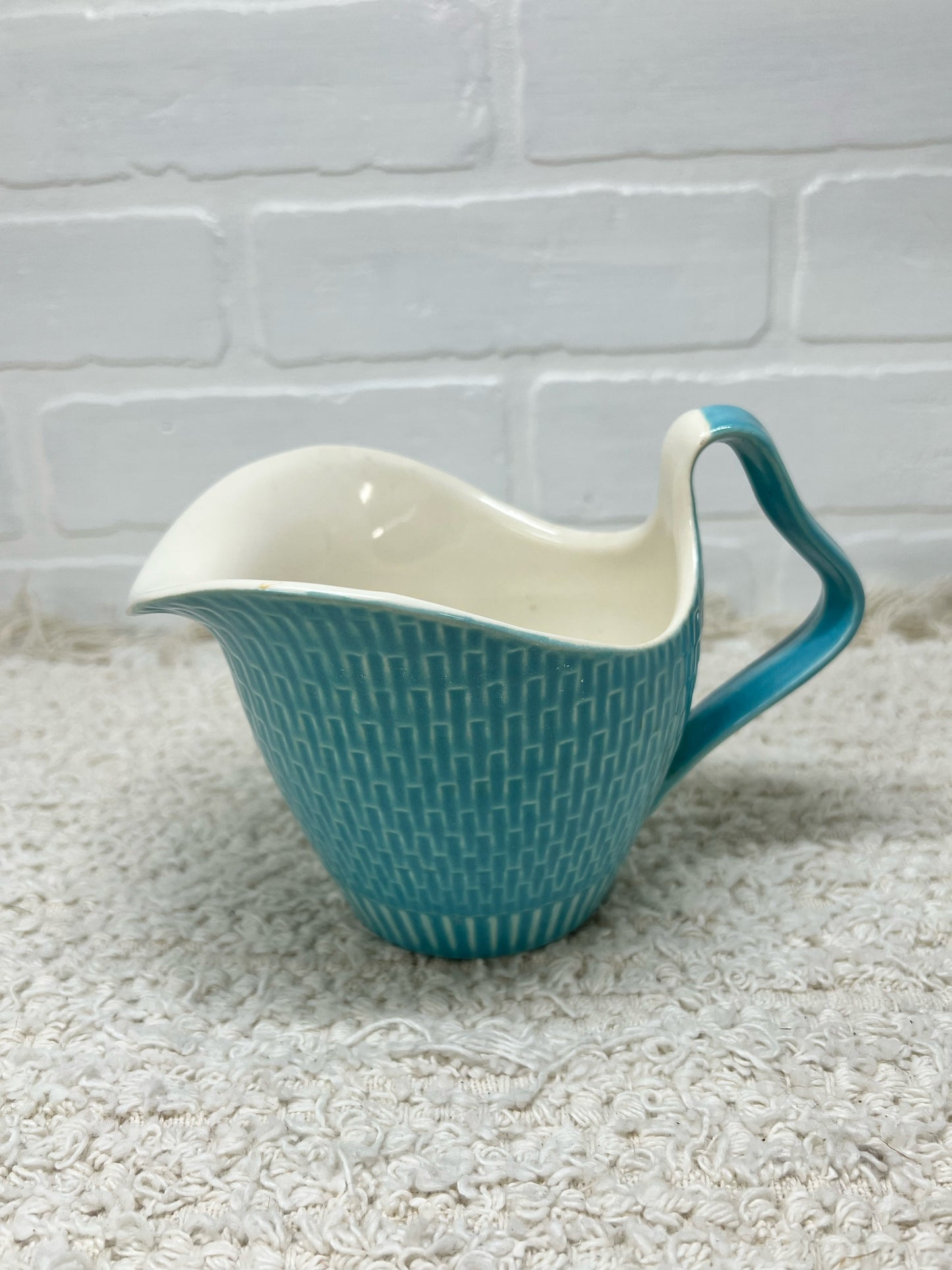 Red Wing Pottery 'Driftless' MCM blue creamer