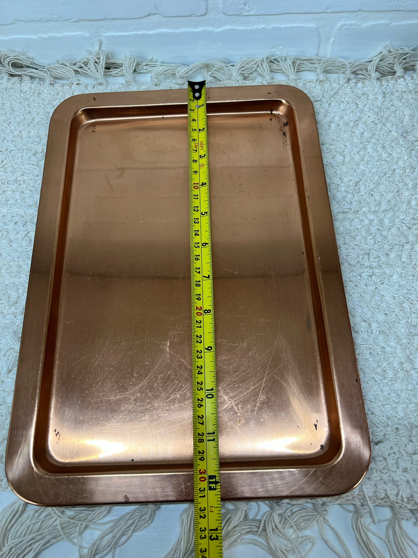 Vintage Copper Serving Tray