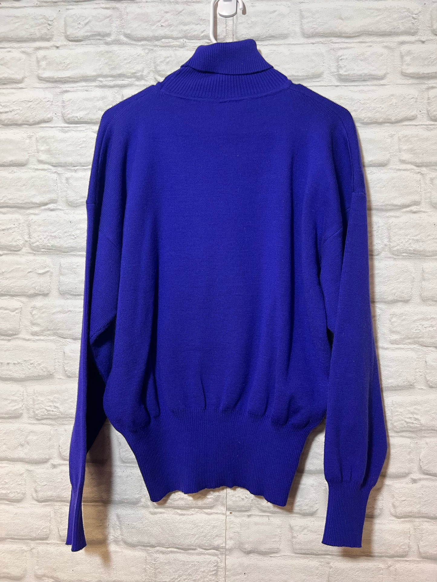 Size M Meister Royal Purple Turtleneck Vintage Sweater