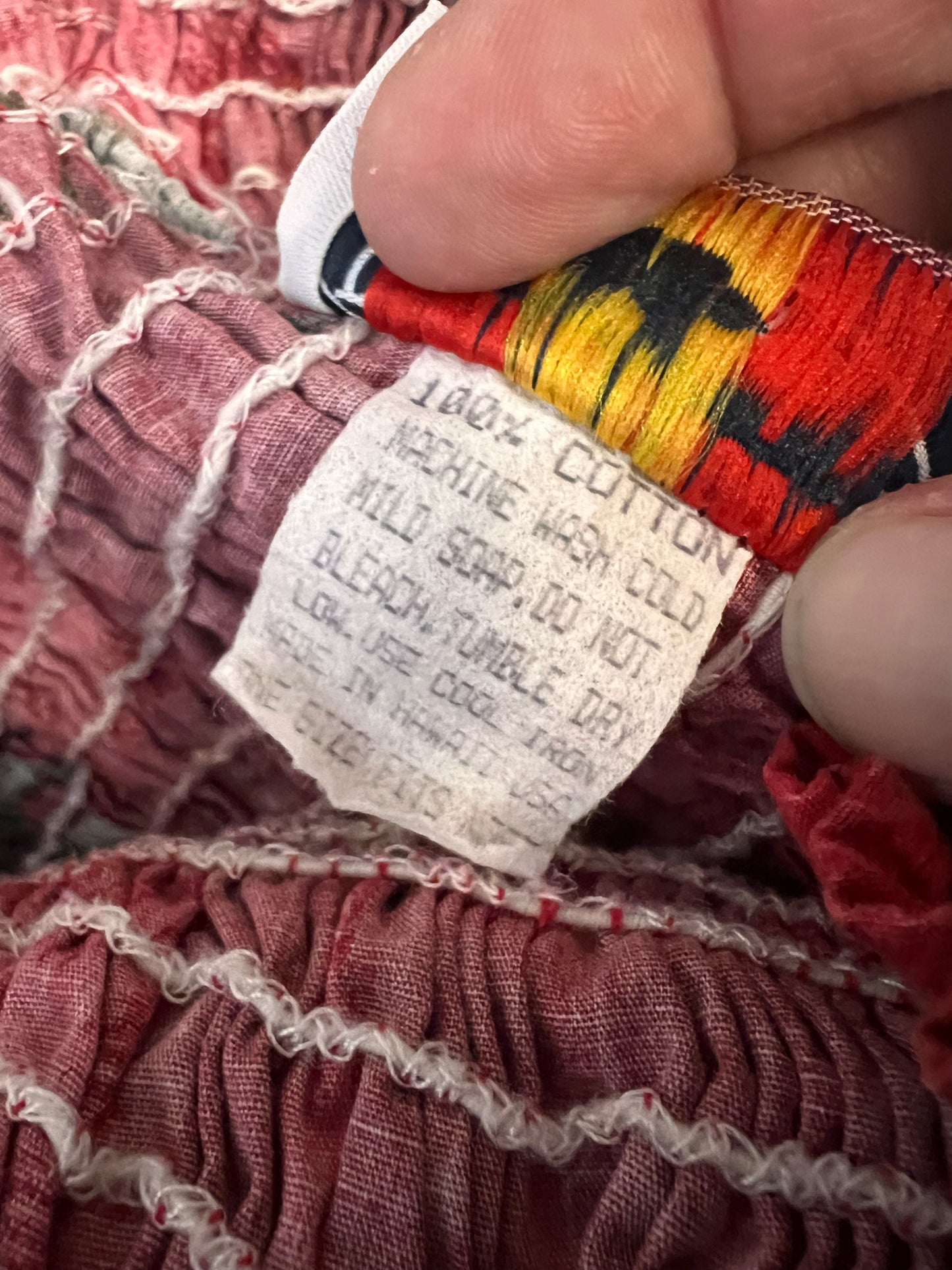 Pacific Legend Vintage Sun Dress Red Hawaii Print