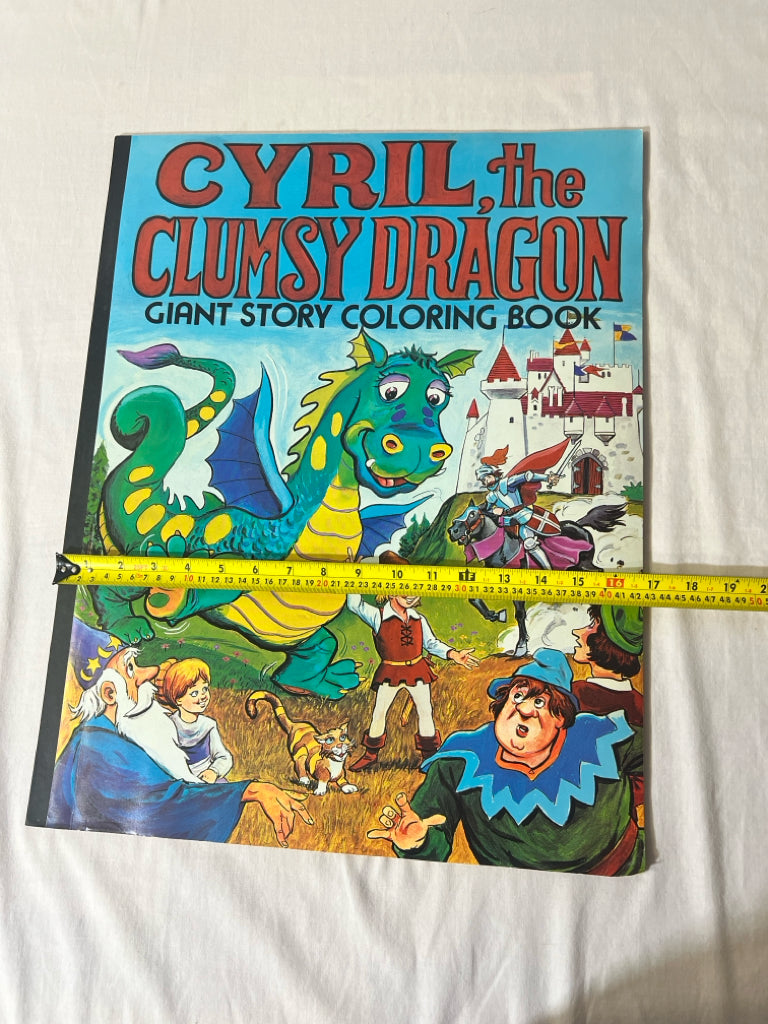 Oversized vintage coloring book