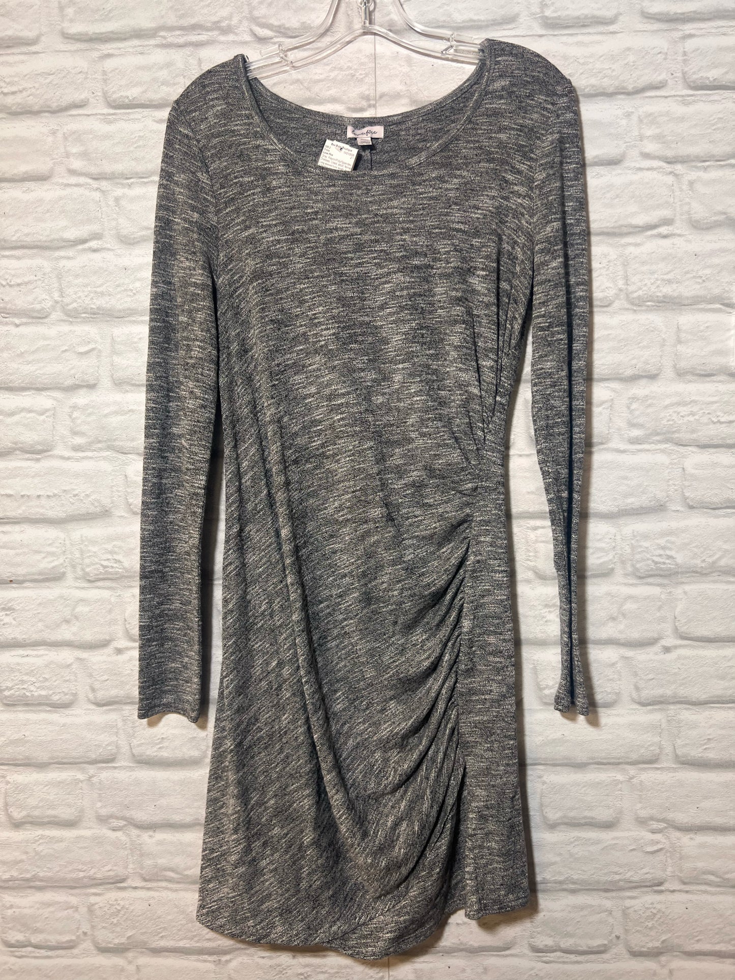 Size M Love Fire Heather Gray Tunic Length Dress
