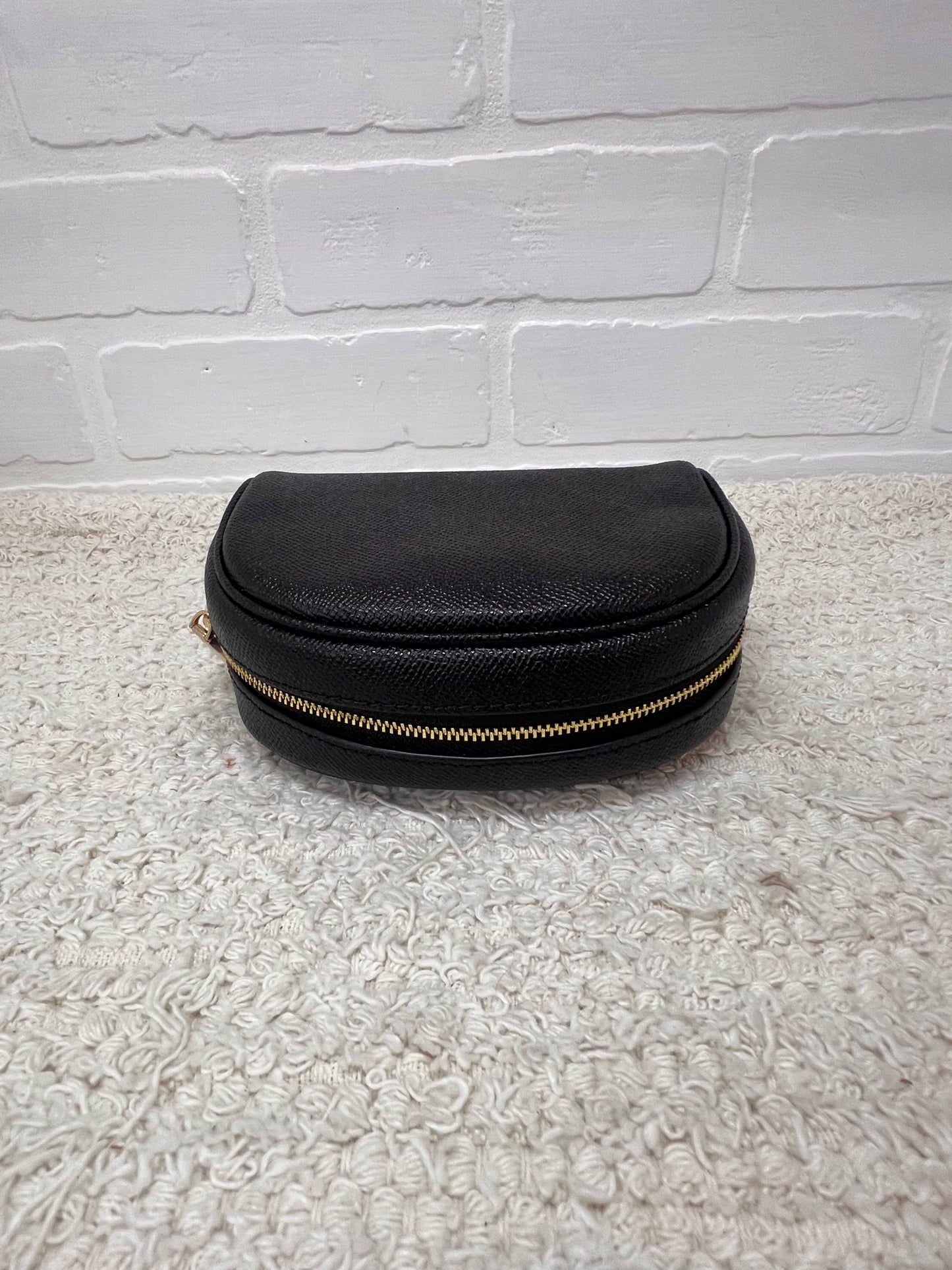 Coach Black Pebbled Leather Domed Top Cosmetic Case NWOT