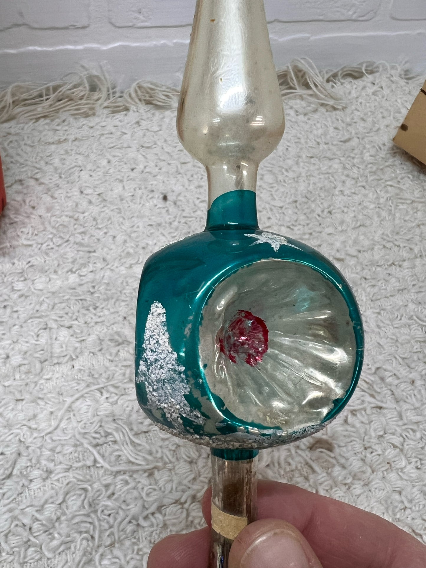 Vintage 1950's Shiny Brite Christmas Tree Topper - hand blown