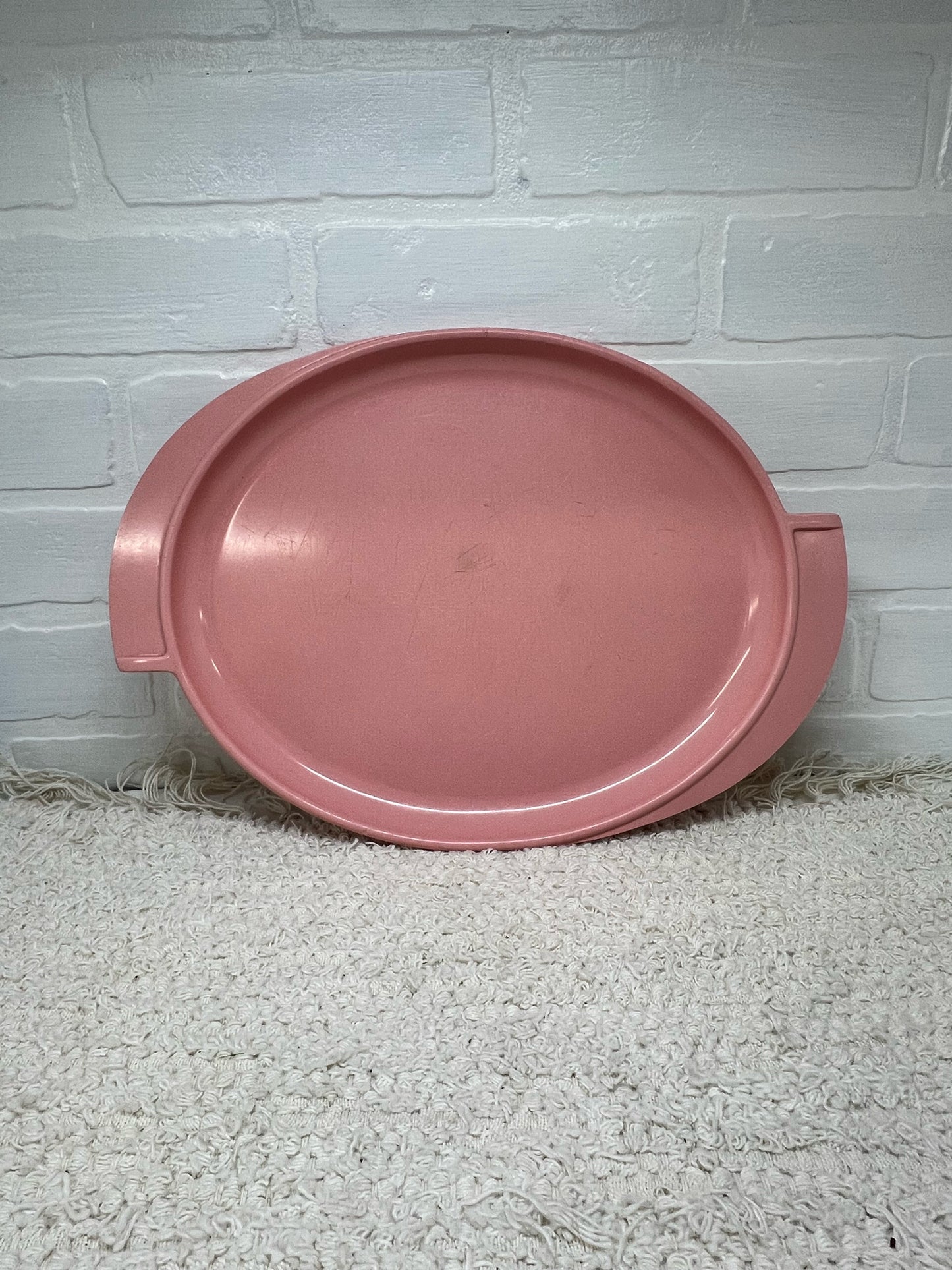 Boonton 1950's melamine pink 'winged' platter